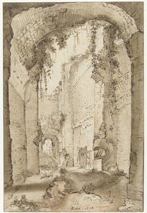 Ruinen des Palastes von Septimius Severus auf dem Palatin von Paul Bril