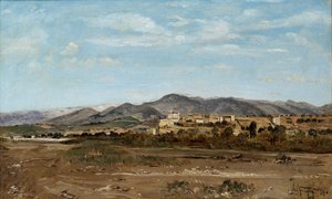 Dorf Lauris, in Vaucluse am Ufer des Flusses Durance, 1868