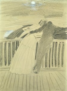 Jeanne Hugo und Jean Charcot im Hauteville House, Guernsey von Paul Cesar Helleu