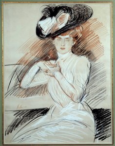 Madame Helleu. Zeichnung von Paul Helleu (1859-1927), 20. Jahrhundert von Paul Cesar Helleu
