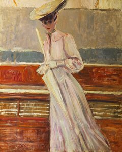 Madame Helleu auf der Yacht Etoile, ca. 1902 von Paul Cesar Helleu