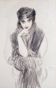 Porträt einer Dame, möglicherweise Madam Van Cleef von Paul Cesar Helleu