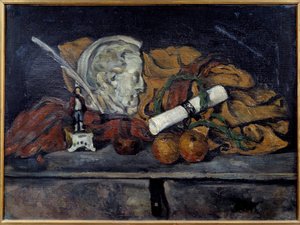 Stillleben mit Medaillon von Paul Cézanne