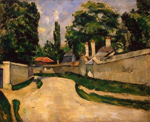 Häuser entlang einer Straße, ca. 1881 von Paul Cézanne