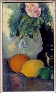 Stillleben mit Blumen und Früchten von Paul Cézanne
