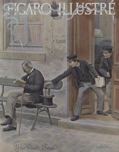 Ein alter Witz. Titelbild von Le Figaro Illustre, Oktober 1896 von Paul Charles Chocarne Moreau