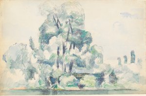 Ufer der Seine bei Médan, 1880-1885 von Paul Cézanne