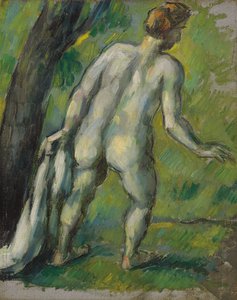 Badender, Ansicht von hinten von Paul Cézanne