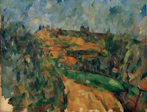 Die kurvige Straße oben am Weg der Lauves von Paul Cézanne