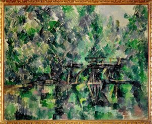 Die Brücke über den Teich von Paul Cézanne