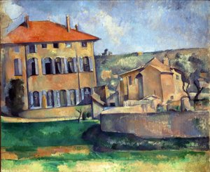 Haus und Bauernhof in Jas de Bouffan, von Paul Cezanne von Paul Cézanne