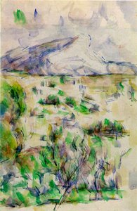 Mont Sainte Victoire von les Lauves, 1902-06 von Paul Cézanne
