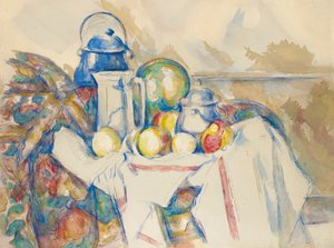 Stillleben mit Milchtopf, Melone und Zuckerdose, 1900-1906 von Paul Cézanne