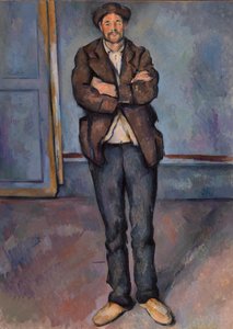 Bauer steht mit verschränkten Armen von Paul Cézanne