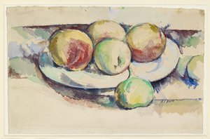Stillleben mit Pfirsichen und Feigen von Paul Cézanne