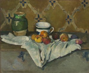 Stillleben mit Krug, Tasse und Äpfeln, ca. 1877 von Paul Cézanne