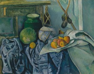 Stillleben mit Ingwertopf und Auberginen, 1893-94
