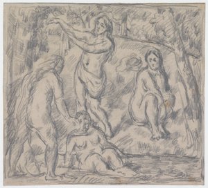 Studie von vier badenden Frauen von Paul Cézanne