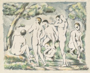 Die Badenden, kleine Platte, 1897 von Paul Cézanne