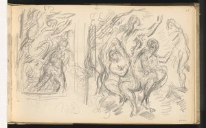 Zwei Studien für "Das Urteil des Paris" oder "Der verliebte Schäfer" von Paul Cézanne