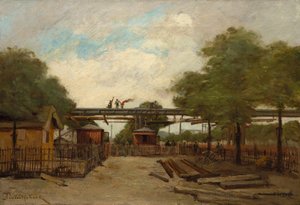 Bau einer Hochbahn: Brücke über den Cours de Vincennes