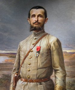 (Detail) "Le commandant Marchand" (Jean Baptiste - Jean-Baptiste Marchand) von Paul Dominique Philippoteaux