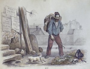 Ausgehungerter Mann während der Pariser Kommune von Paul Edmond Henry