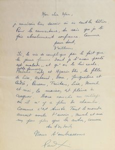 Brief an Man Ray, bezüglich der Errungenschaft von 