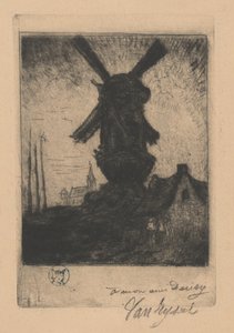 Nordwindmühle im Creuse-Tal von Paul Ferdinand Gachet