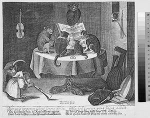 Konzert von Eule, Katzen und Affen