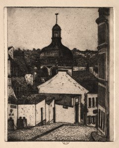 Sechs Radierungen: Notre Dame Straße, Pontoise von Paul Gachet