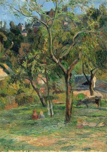 Ein Obstgarten unter der Kirche von Bihorel, 1884