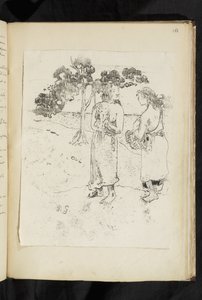 Vorher und Nachher - Zwei Frauen im Gespräch in einer Landschaft