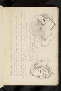 Vorher und Nachher - Text und zwei Zeichnungen eines Mädchens