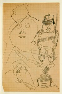 Zeichnung aus einem Album von Zeichnungen für den jungen Jacques Bousquet, 1889-90 von Paul Gauguin