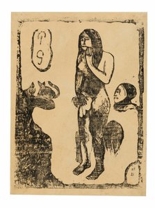 Eva, aus der Suite der späten Holzschnittdrucke von Paul Gauguin