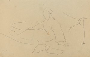 Sitzende Figur auf dem Boden von Paul Gauguin