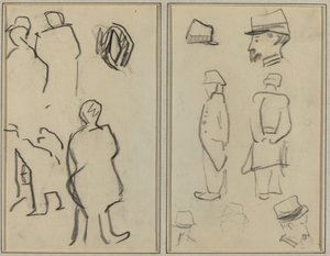 Figurenstudien; Studien von Soldaten (verso) von Paul Gauguin