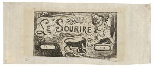 Fuchs, Büsten von zwei Frauen und ein Kaninchen, Kopfstück für Le sourire von Paul Gauguin