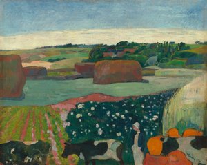Heuhaufen in der Bretagne, 1890