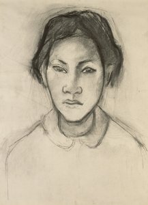 Kopf einer tahitianischen Frau von Paul Gauguin