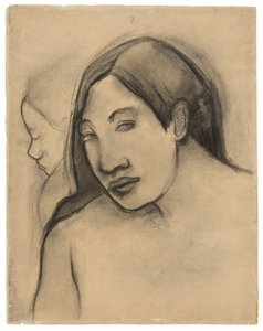 Köpfe von tahitianischen Frauen, Frontal- und Profilansichten von Paul Gauguin