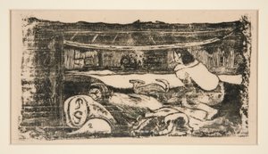 Innenansicht einer Hütte von Paul Gauguin
