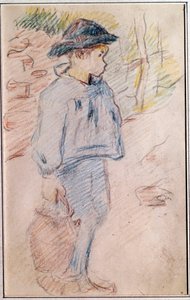 Kleiner bretonischer Junge mit Eimer Skizze von Paul Gauguin von Paul Gauguin