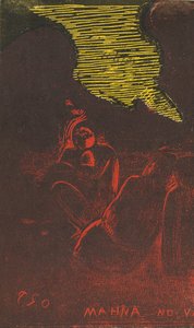 Mahna no Varua Ino Der Dämon spricht [verso], 1894-1895 von Paul Gauguin