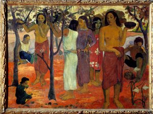 Nave nave mahana (Köstliche Tage). Tahitianische Frauen in einem Garten