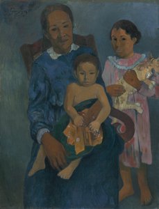 Polynesische Frau mit Kindern, 1901 von Paul Gauguin