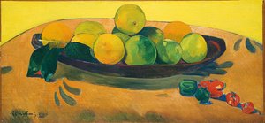 Stillleben mit Früchten und Paprika von Paul Gauguin
