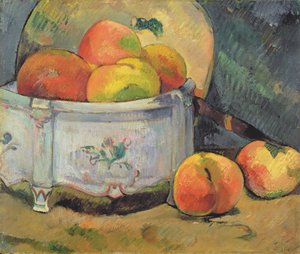 Stillleben mit Pfirsichen, um 1889 von Paul Gauguin