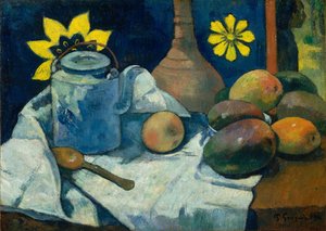 Stillleben mit Teekanne und Obst, 1896
